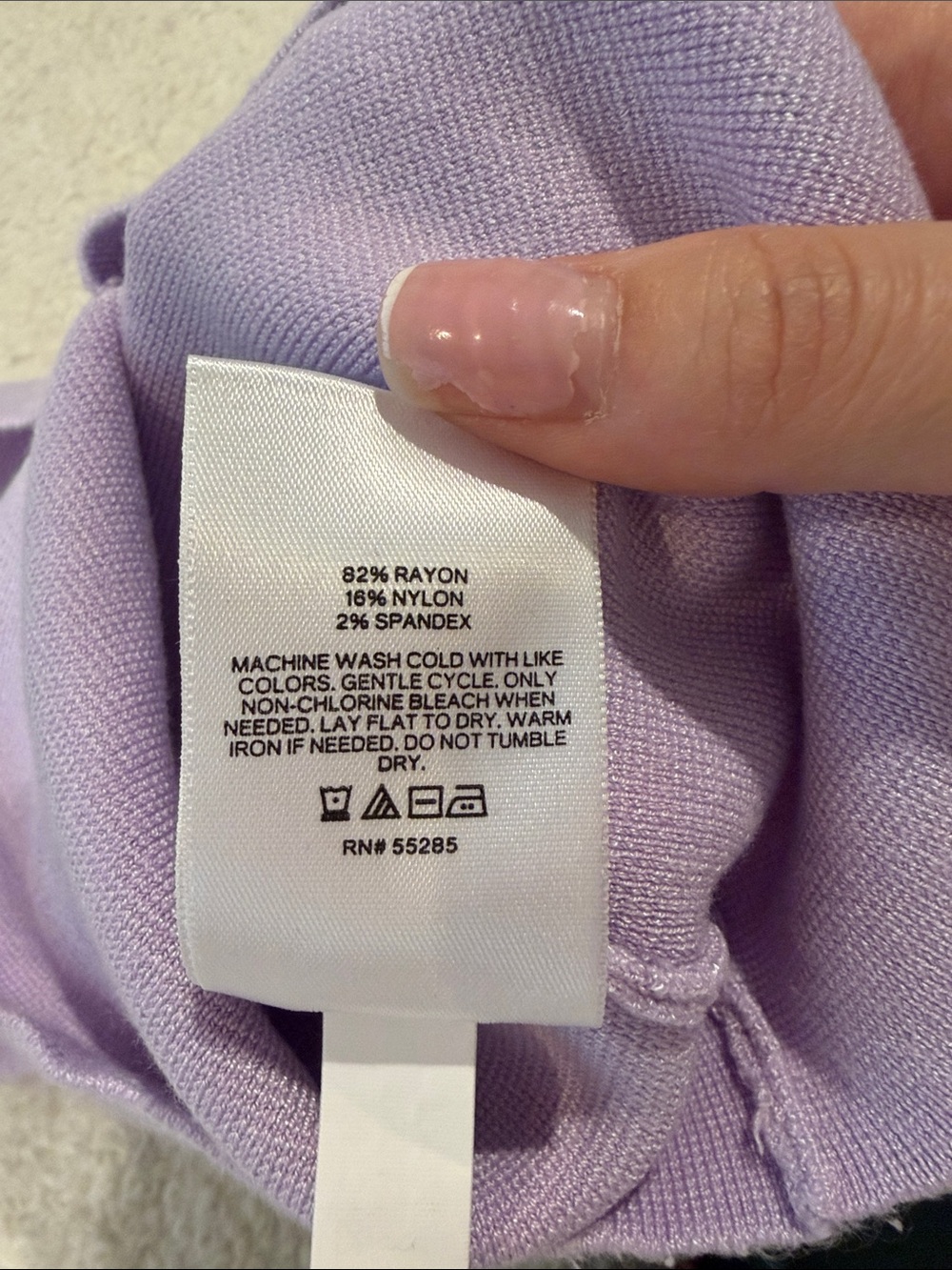 Express Lavender Ruffle V-Neck Tank - Picture 4 of 4
